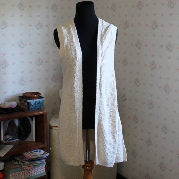 Gap Factory Cream Sweater Vest, Small - Picture 1 of 8